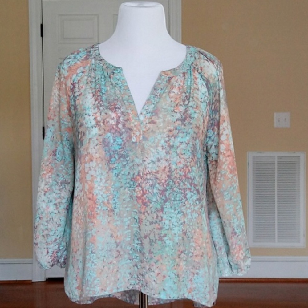 Cynthia Rowley Watercolor Blouse
